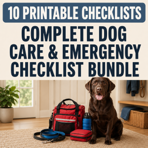 Complete Dog Care and Emergency Checklist Bundle